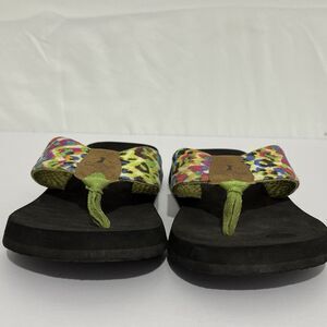 Corkys Womens Aquaholic Slip-on Floral print Fun Print Fashion Flip Flop Sandals